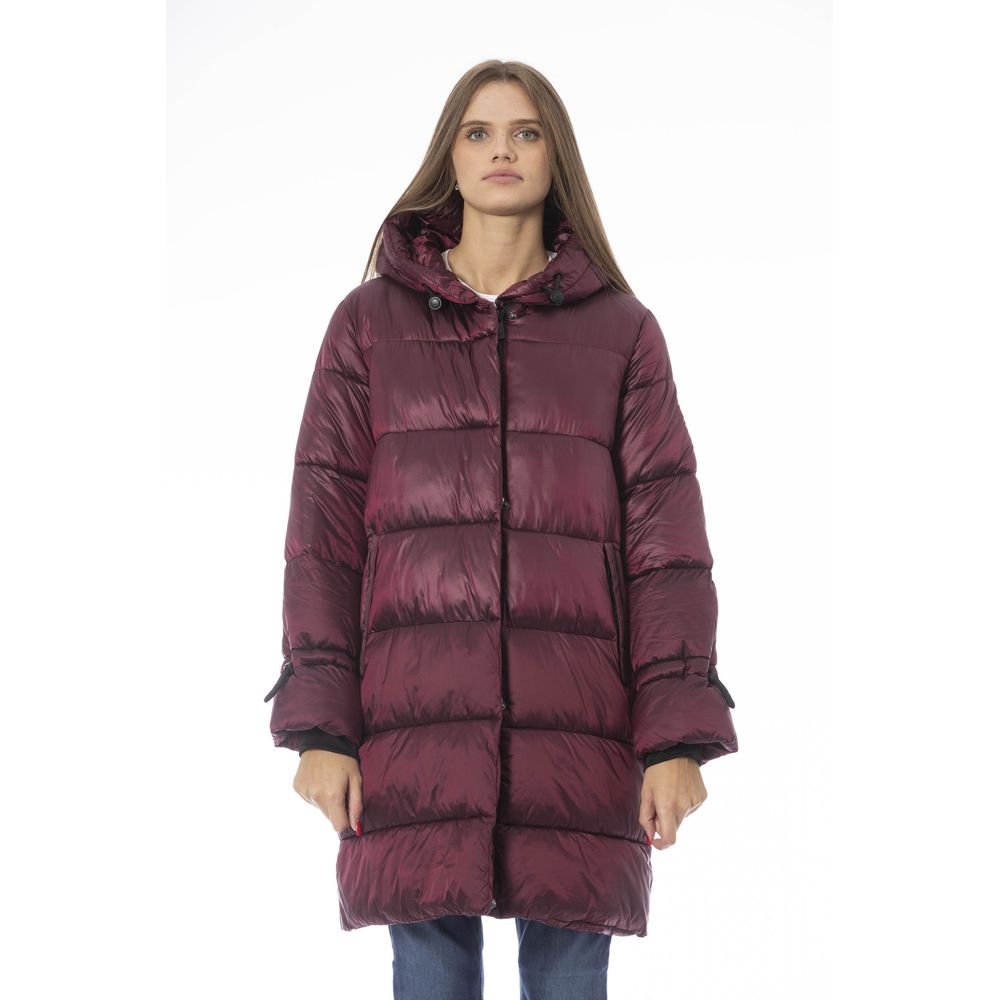 Elegant Burgundy Long Down Jacket