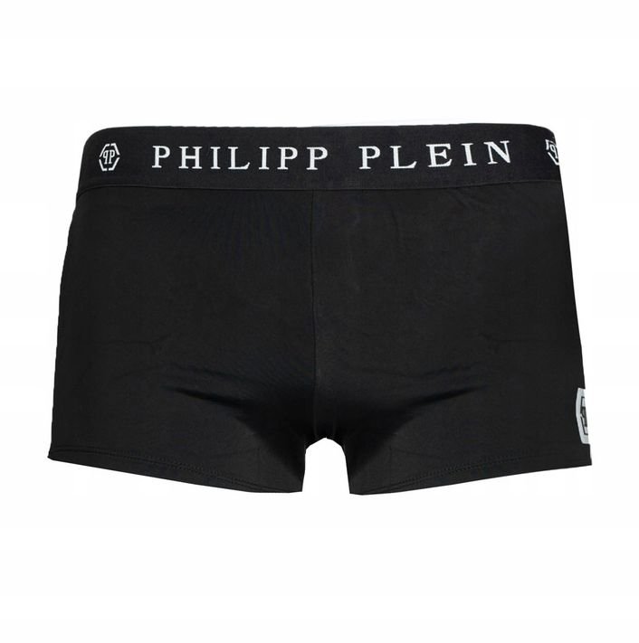 Sleek Black Designer Men’s Swim Boxers