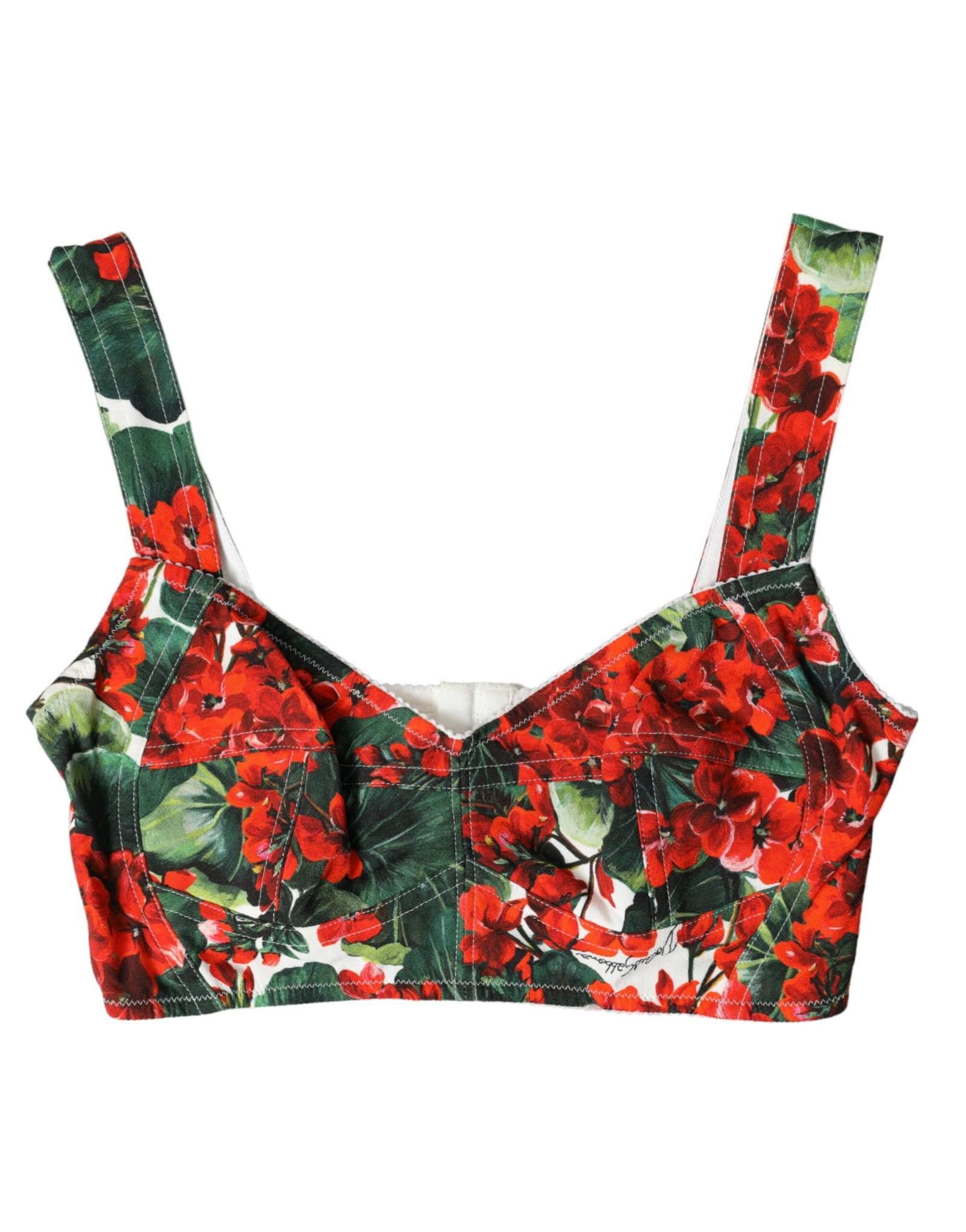 Floral Bustier Crop Top – Multicolor Elegance