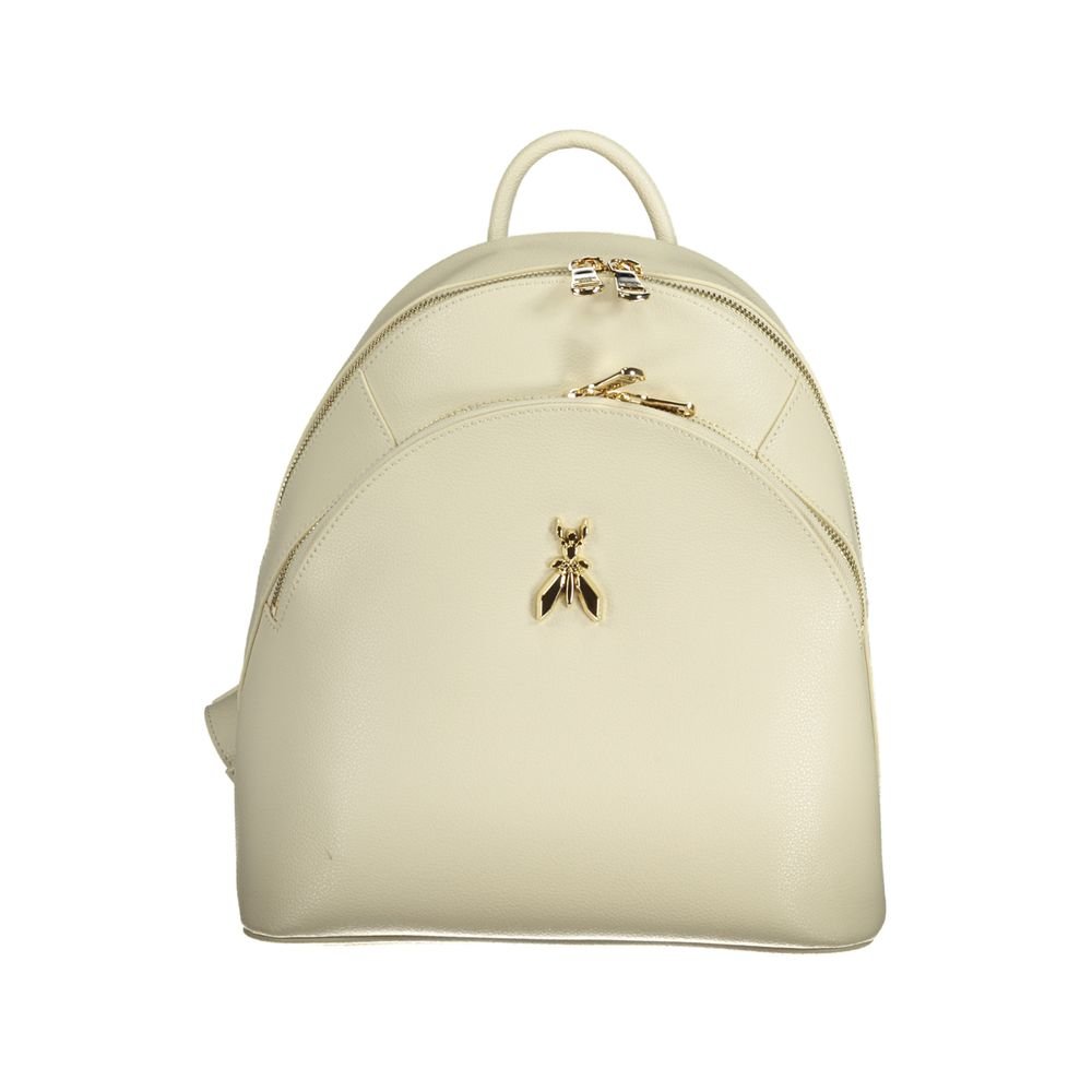 White Leather Backpack